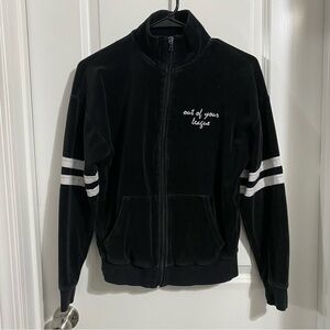 Forever 21 Black Velour Out of your League Jacket